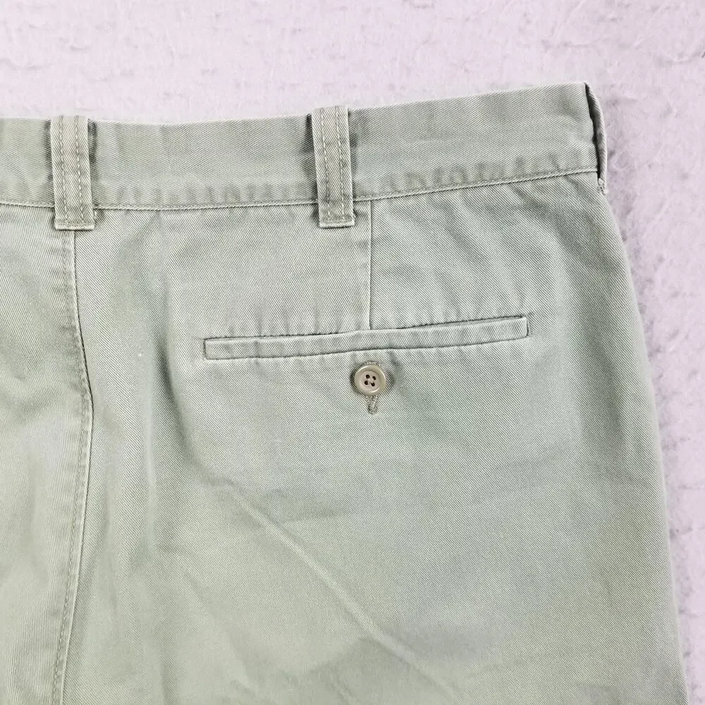 J.Crew Shorts Mens 36W Sage Green Rivington Chino Cotton Casual Flat Front